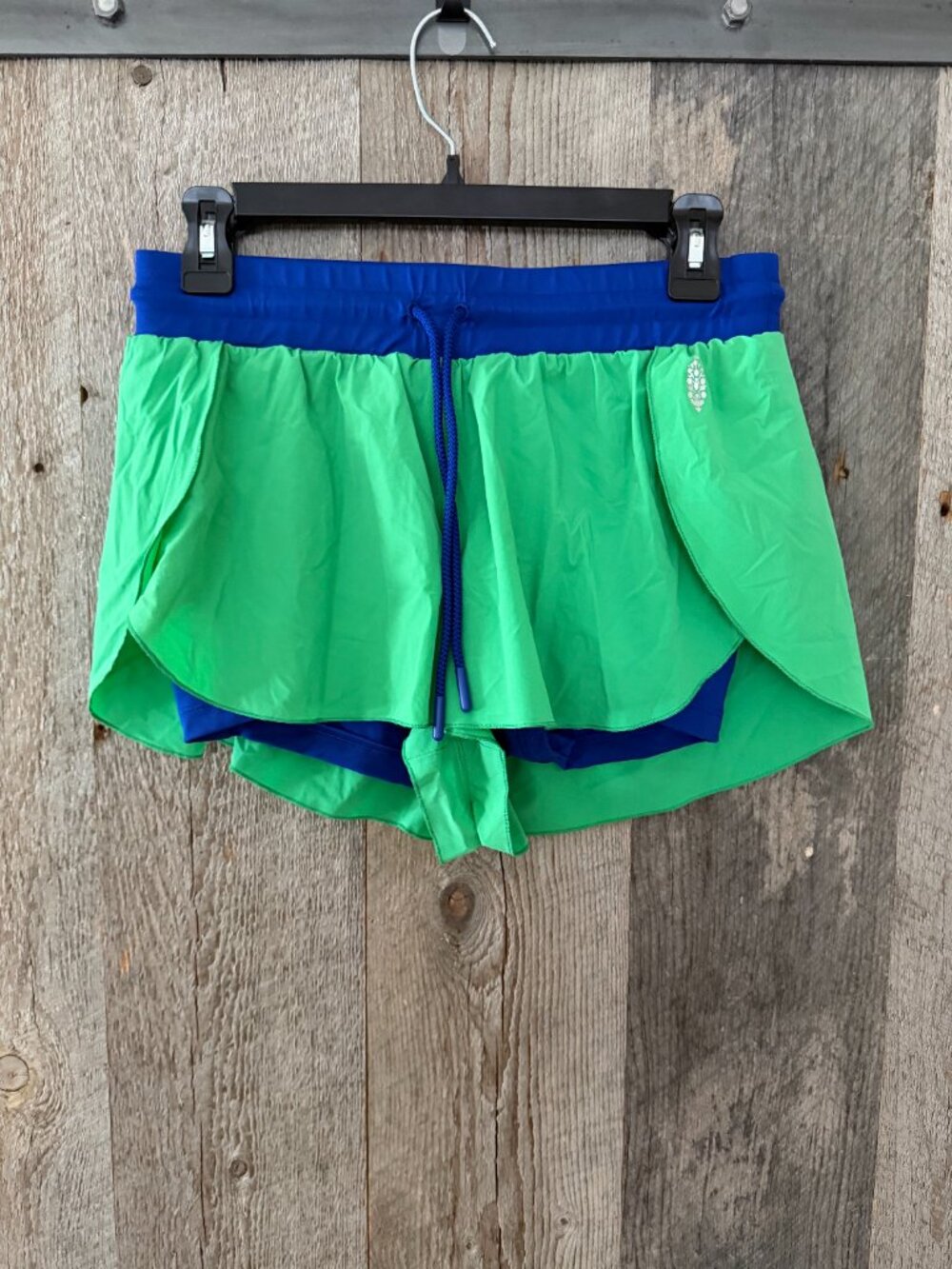 FP Movement by Free People Green and Blue Athletic Shorts